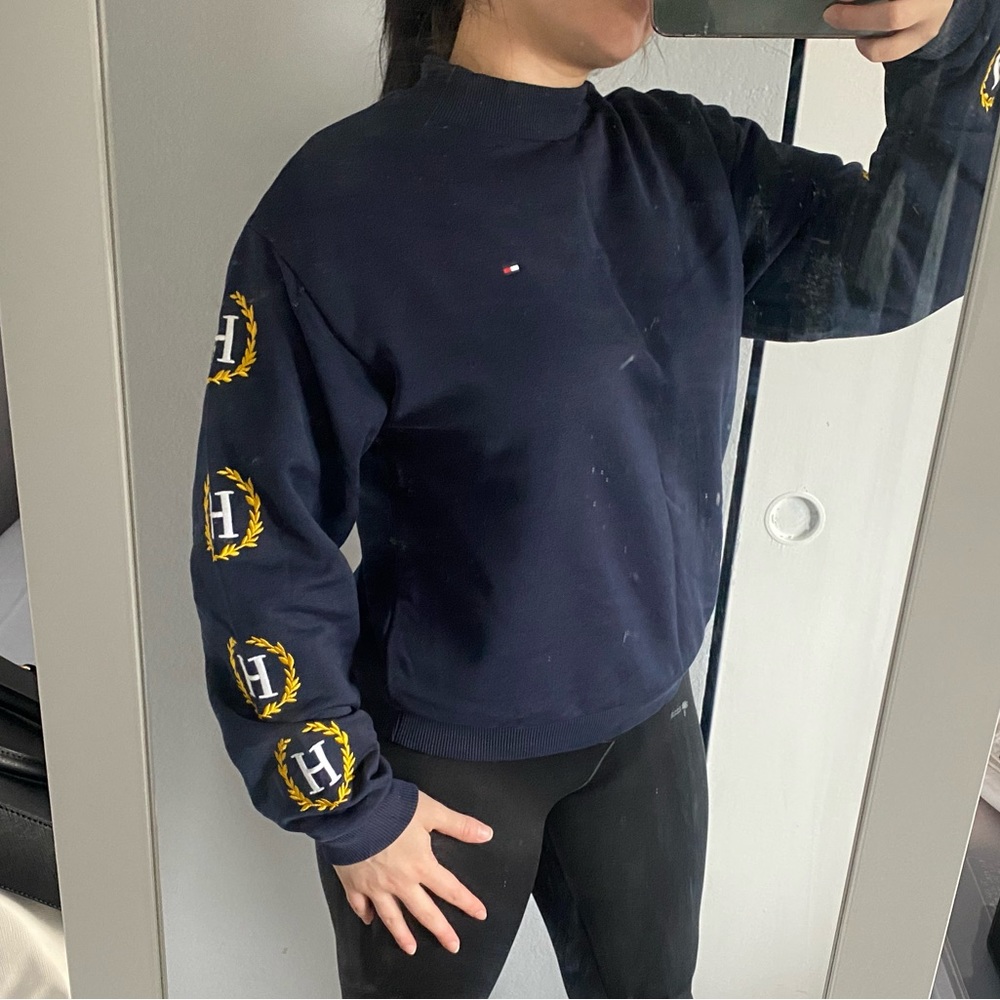 Tommy Hilfiger Navy blue Embroidered Crew Sweater